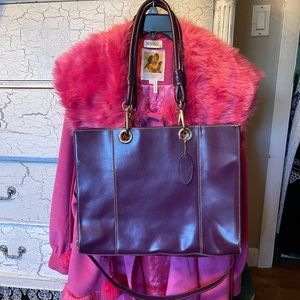Wilson’s Leather deep purple computer bag /tote